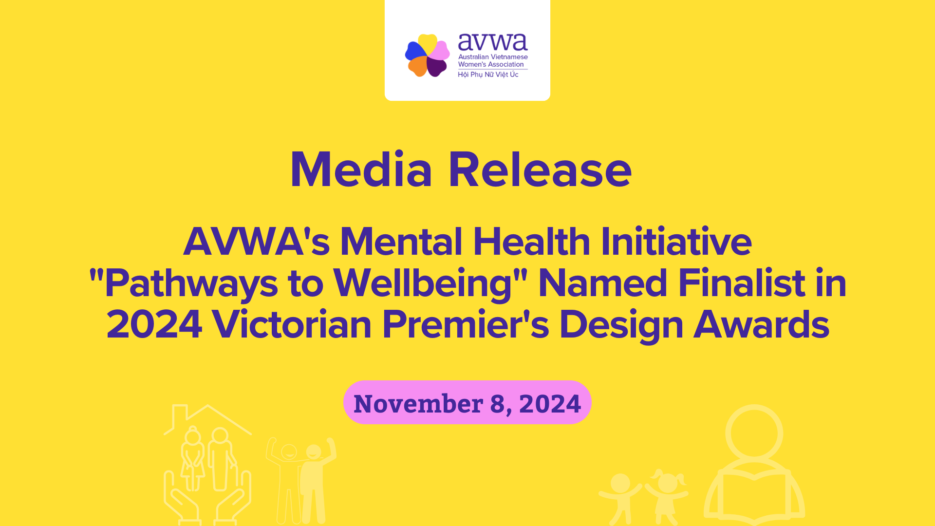 Media Release: AVWA's Mental Health Initiative "Pathways to Wellbeing" Named Finalist in 2024 Victorian Premier's Design Awards