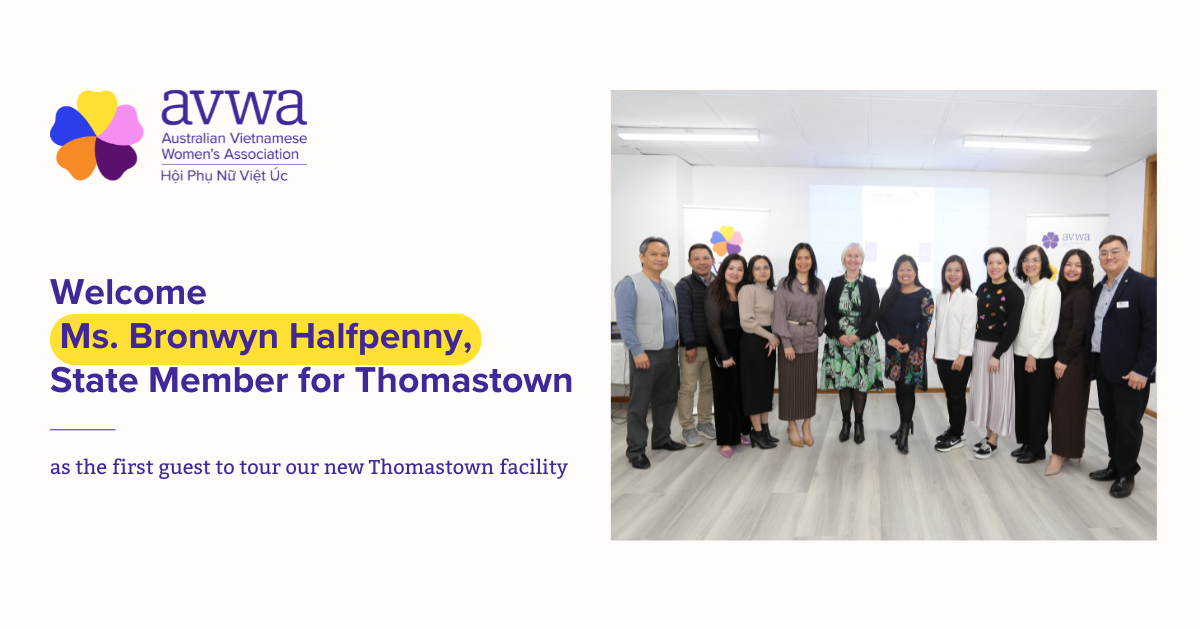 Welcome Ms. Bronwyn Halfpenny, State Member for Thomastown