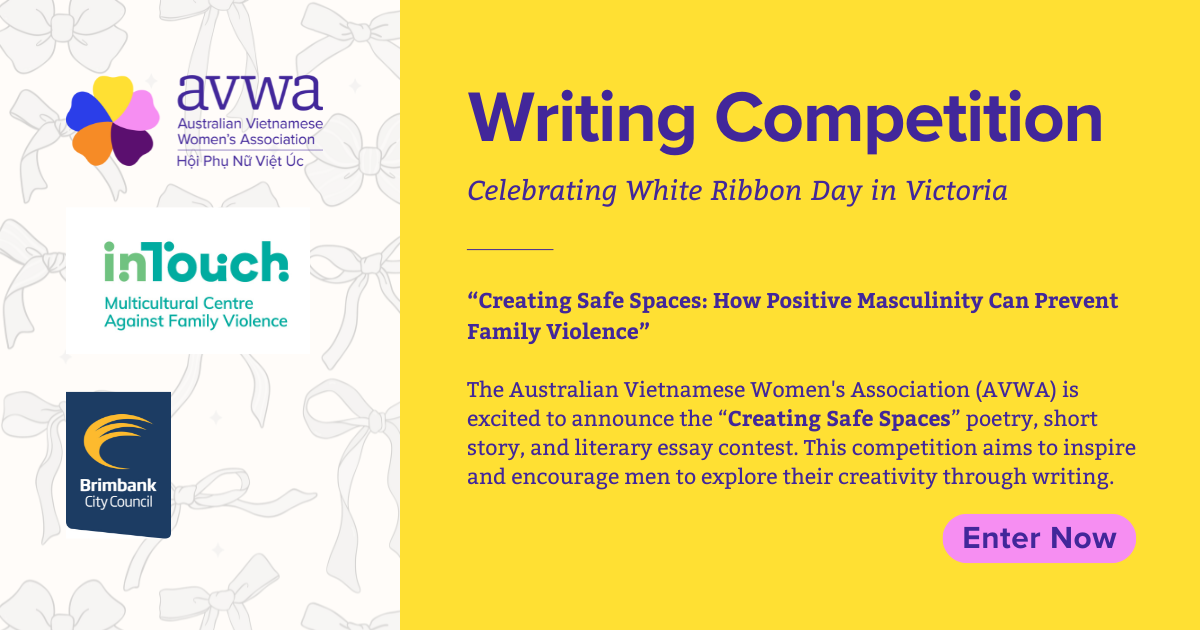 WRITING COMPETITION:  Celebrating White Ribbon Day in Victoria