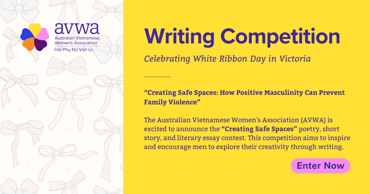 WRITING COMPETITION:  Celebrating White Ribbon Day in Victoria